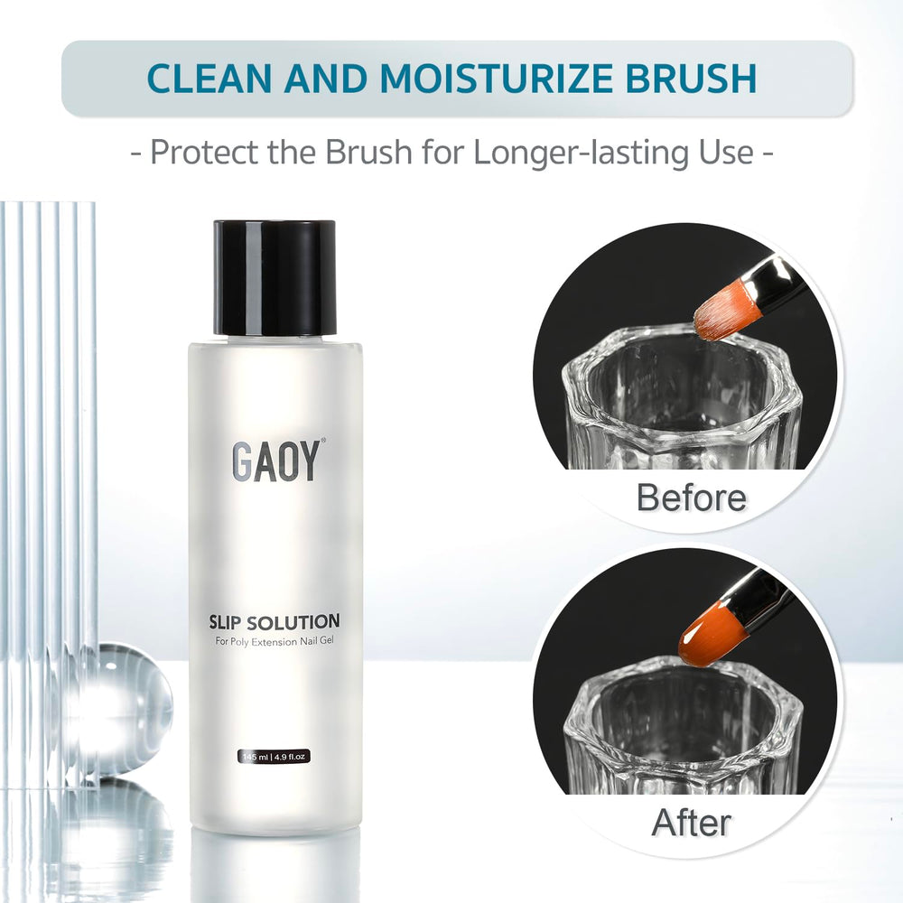 GAOY texture on brush tip demonstrating smooth slip and precise shaping benefit