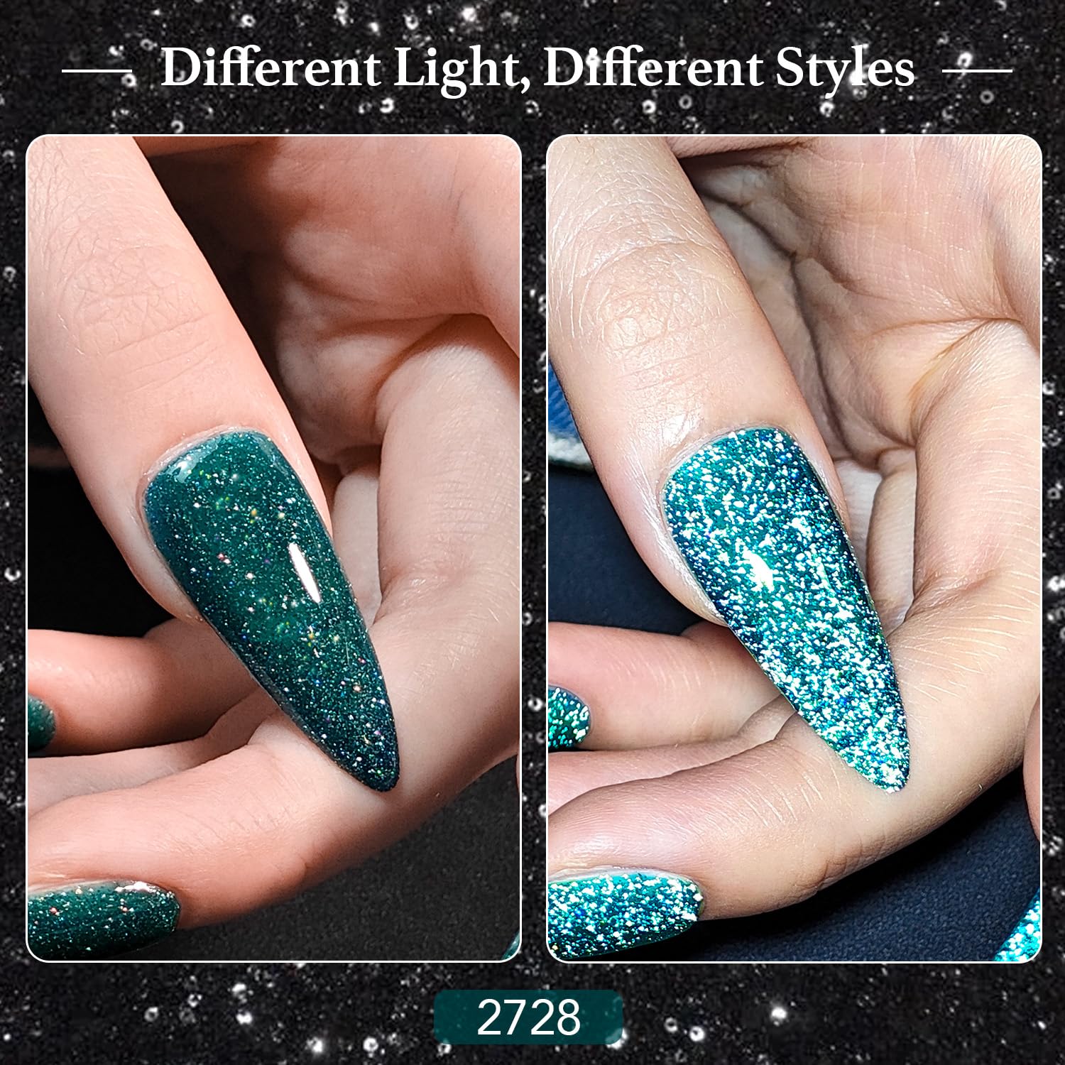 GAOY texture swipe of pink reflective gel showing shimmer payoff