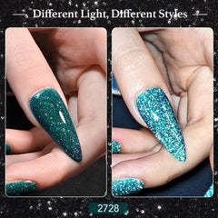 GAOY texture swipe of pink reflective gel showing shimmer payoff