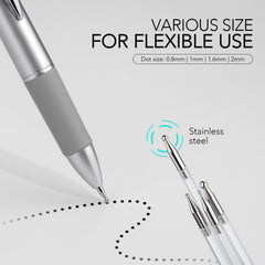 GAOY stainless steel dotting tip close-up showing precision for fine details
