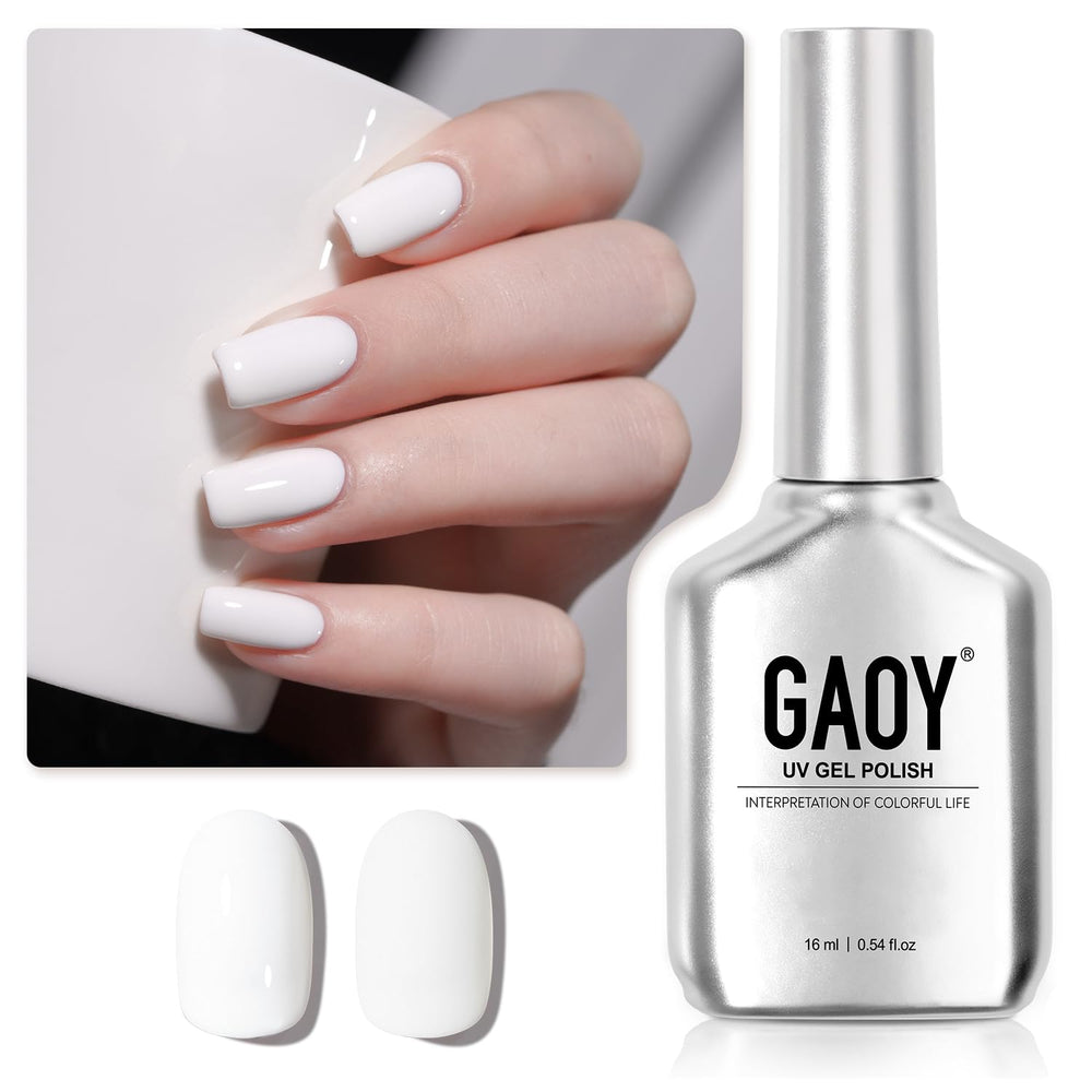 GAOY bottle front showing 16ml white gel and clear branding for easy identification and value