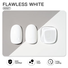 GAOY white gel texture close-up showing creamy opacity for smooth even coverage