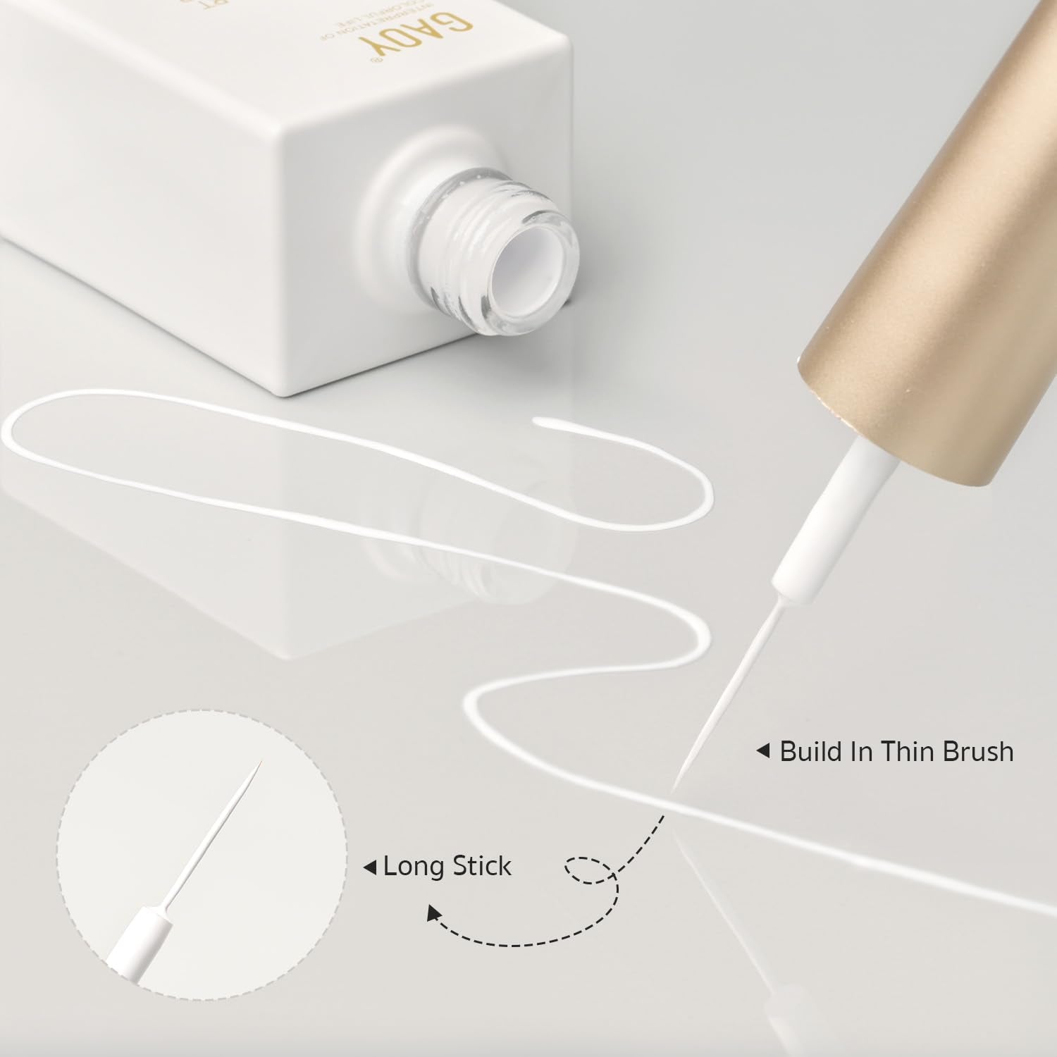 GAOY bottle held in hand showing 12ml volume for more nail sessions