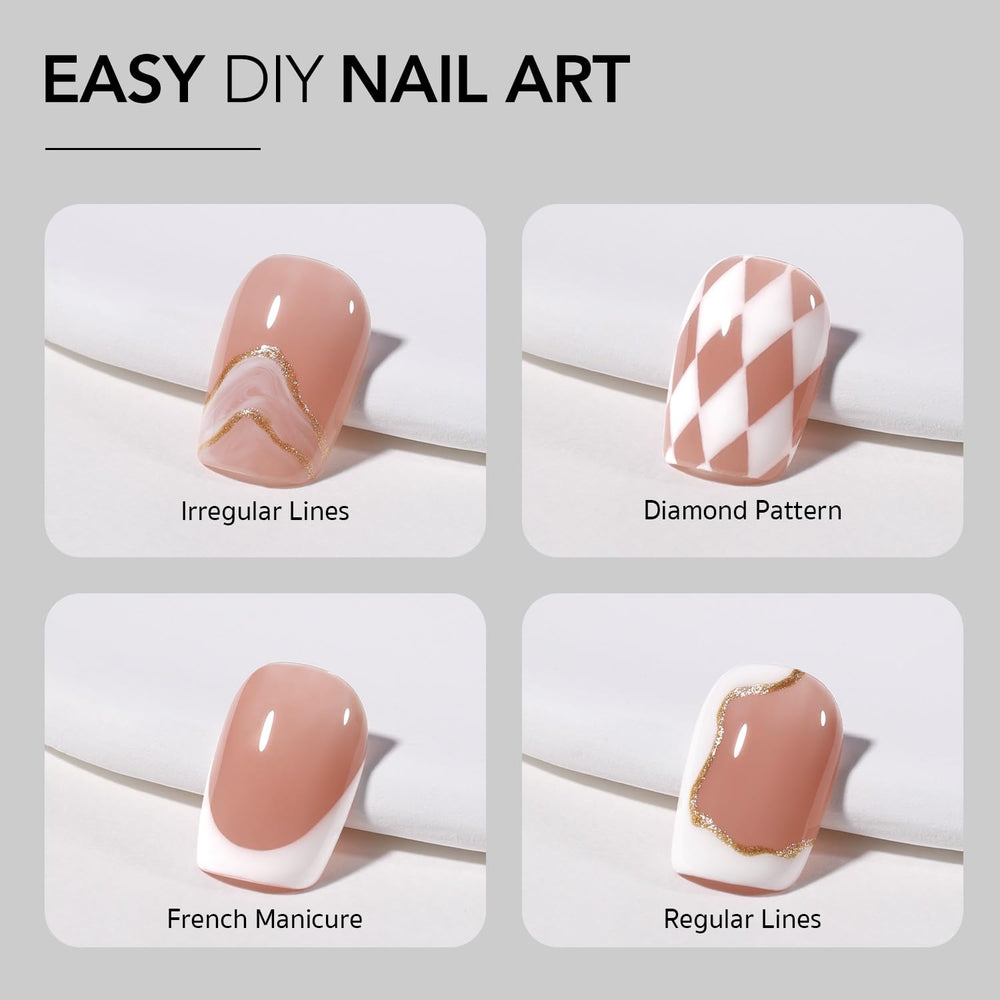 GAOY applied on nails showing crisp French tips and long-lasting finish