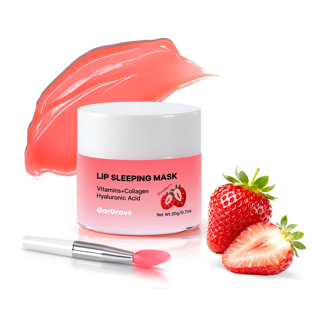 GarGrove jar front view showing strawberry lip mask and easy identification benefit