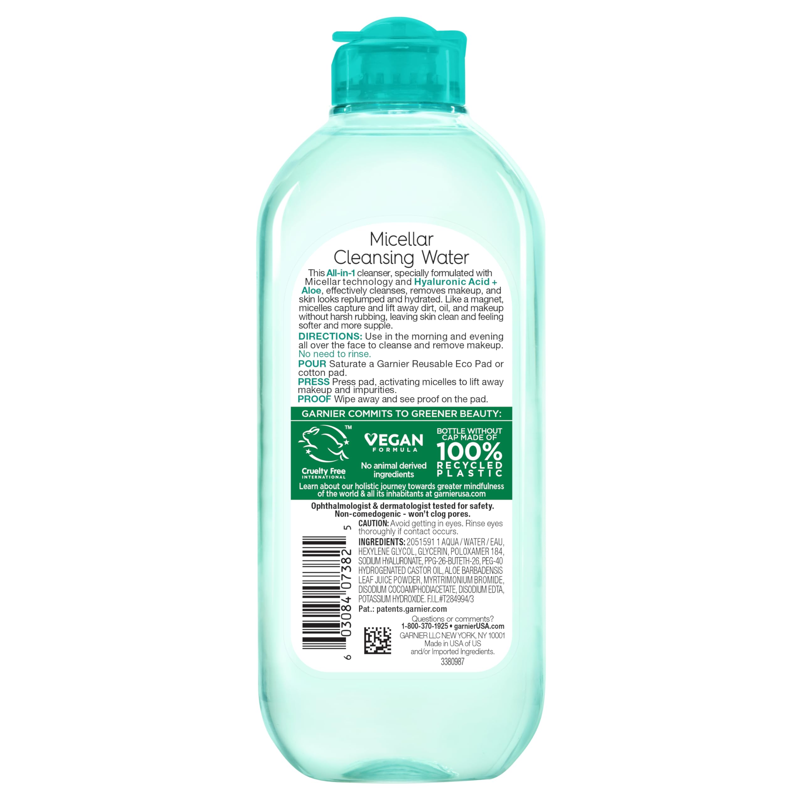 Garnier cruelty-free Leaping Bunny badge emphasizing ethical product sourcing