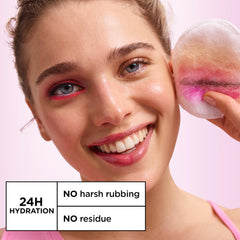 Garnier micellar water drop on cotton pad highlighting gentle lightweight texture