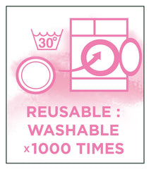 Garnier freshly washed pads stacked showcasing durability after washing