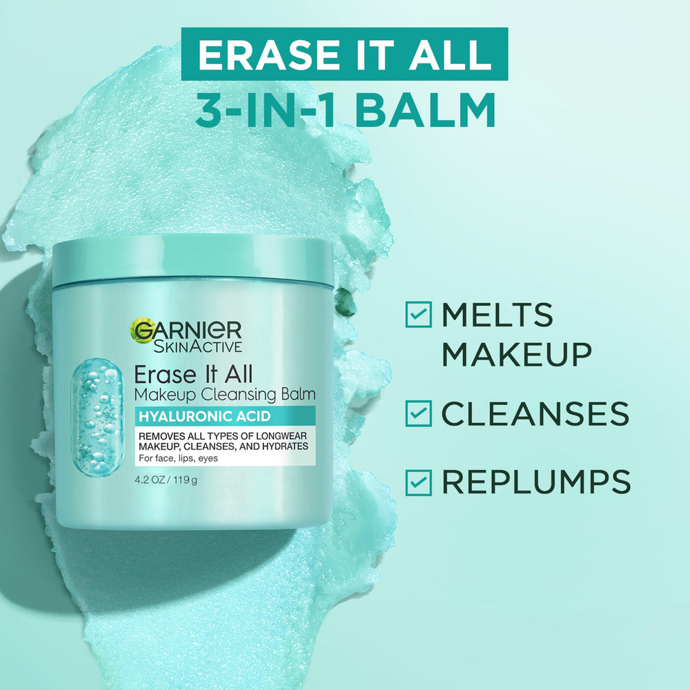 Garnier texture close-up of creamy balm highlighting smooth application