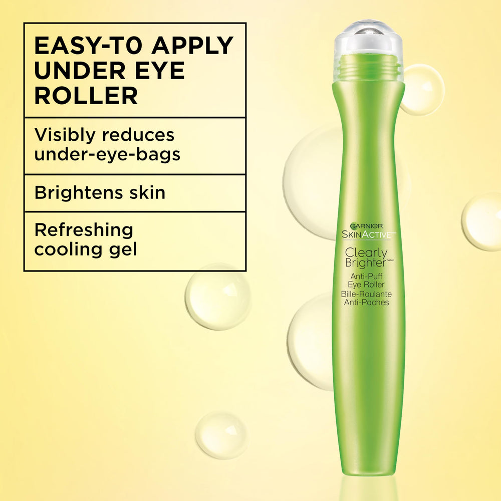 Garnier metal roller close-up highlighting cooling applicator