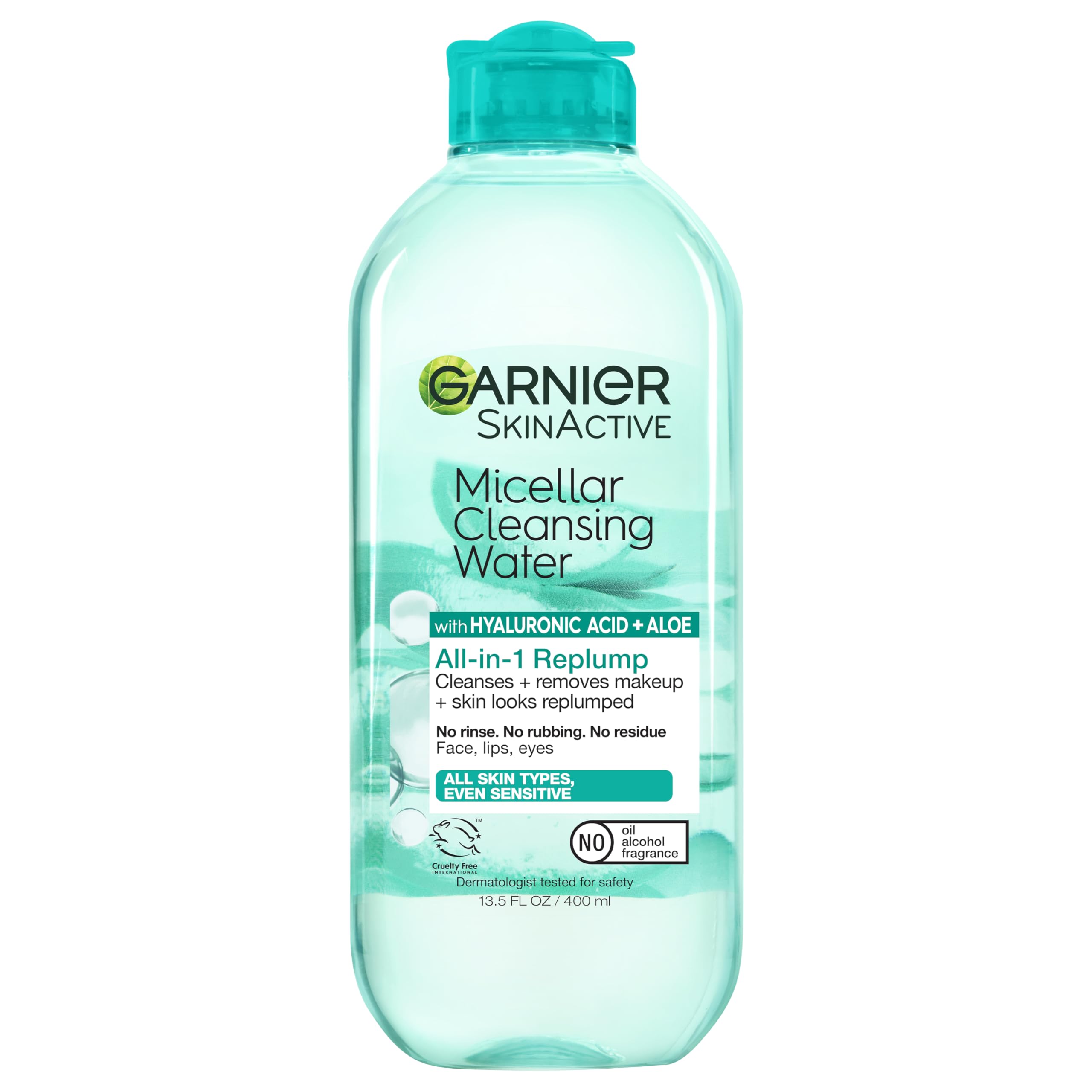 Garnier front bottle 400mL showing packaging and easy-pour cap for convenient use