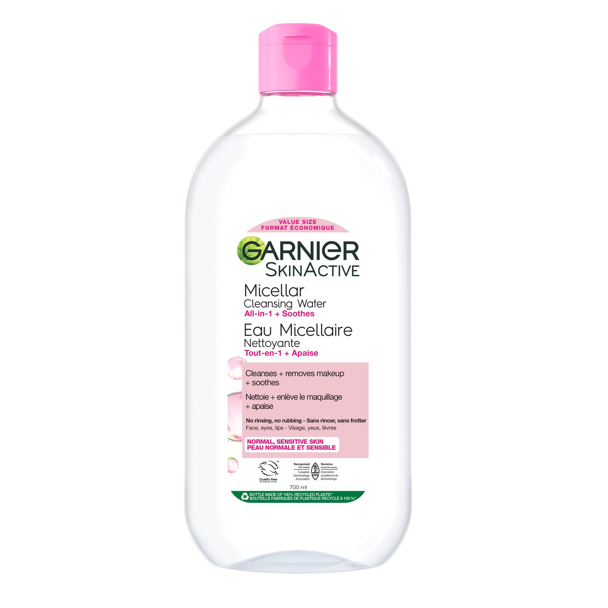 Garnier front bottle showing label and 23.7 oz size for long-lasting use