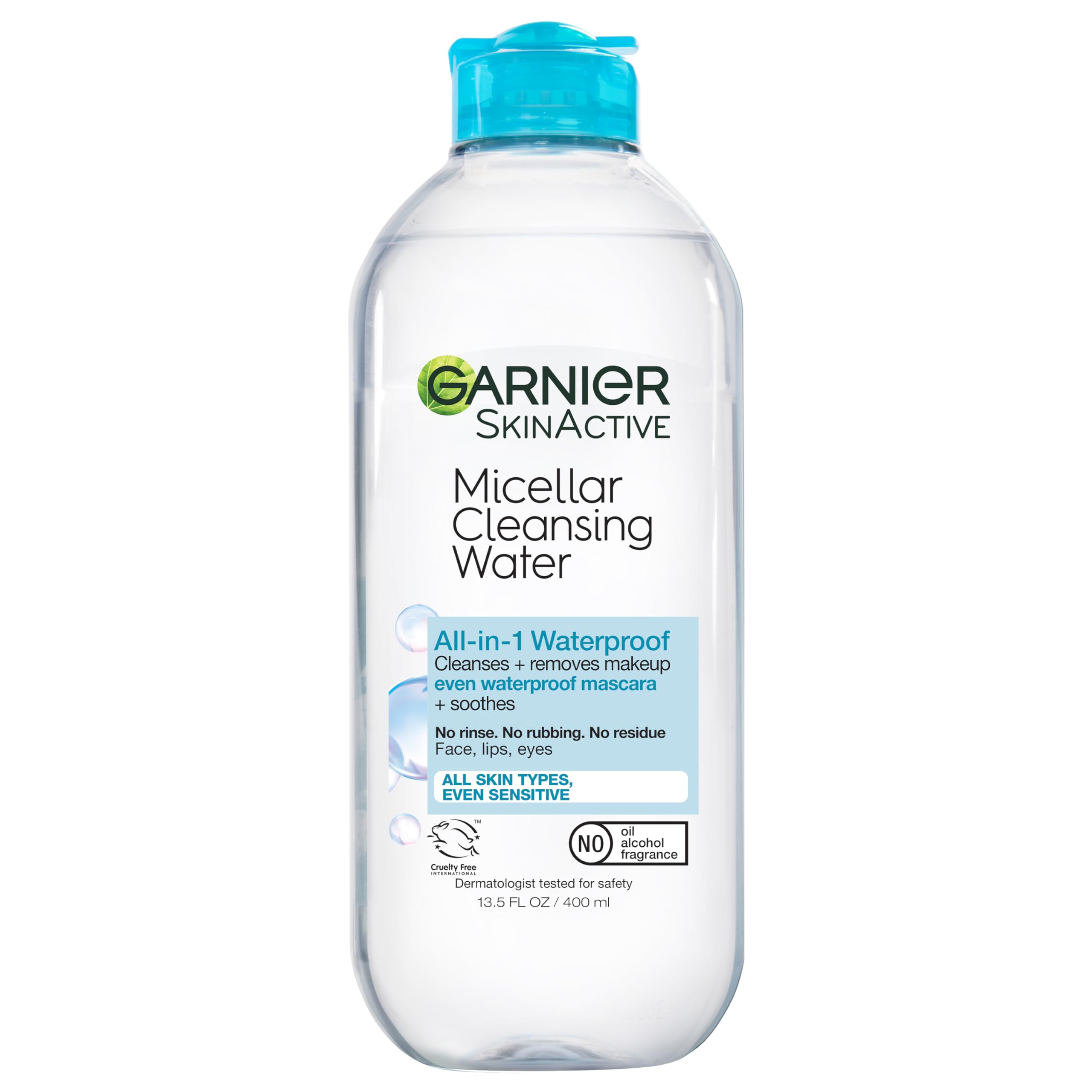 Garnier front packaging showing 400ml bottle and label benefits