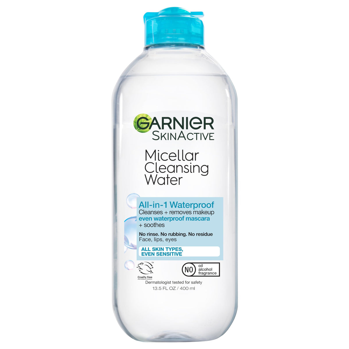 Garnier front packaging showing 400ml bottle and label benefits