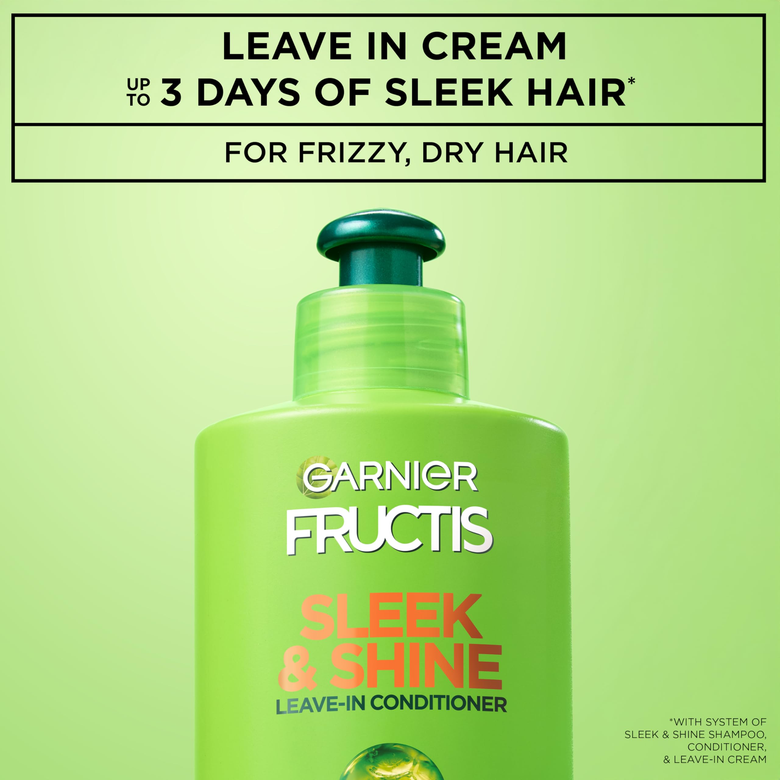 Garnier Fructis cream texture close-up demonstrating smoothing consistency