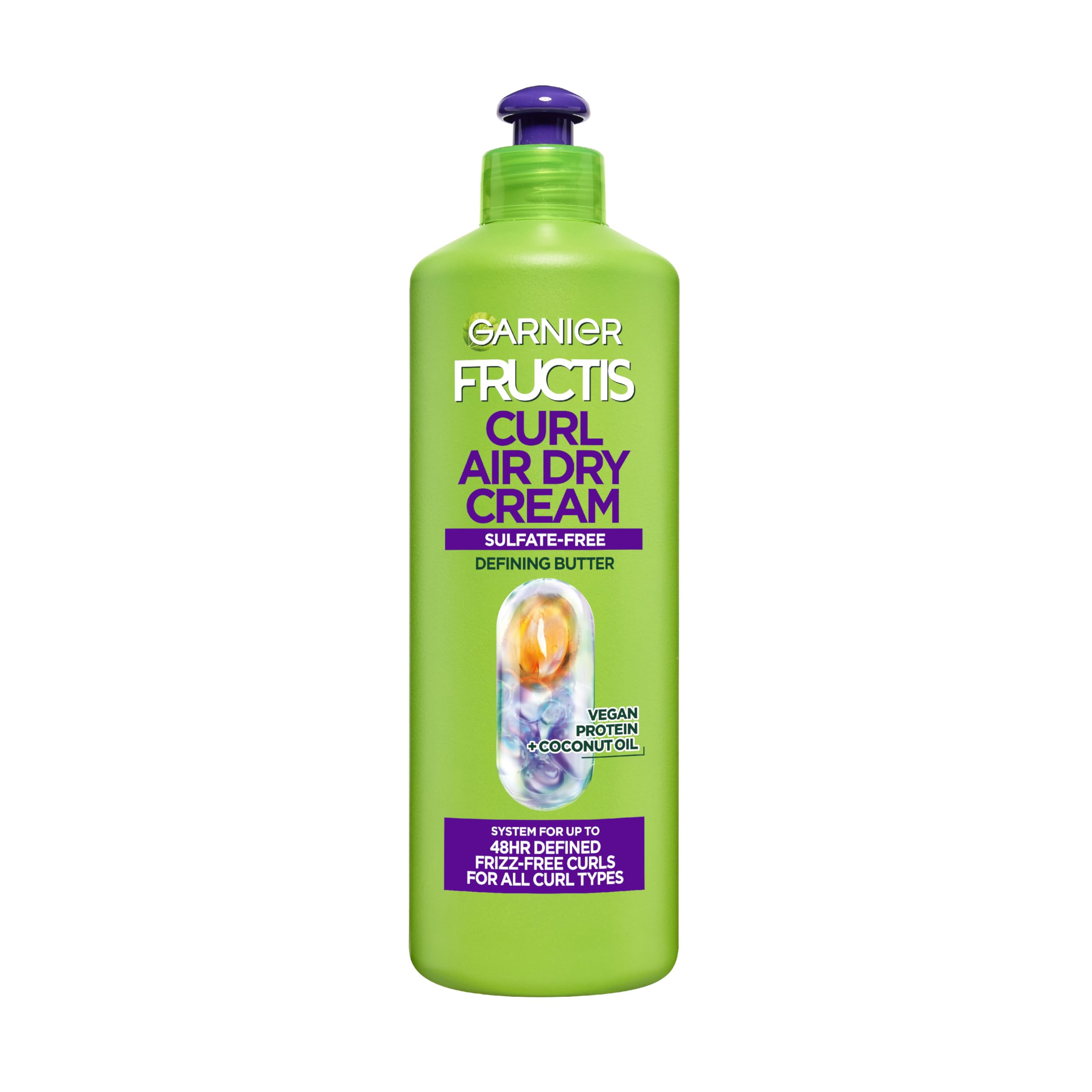 Garnier Fructis front packaging showing XL 16.9 oz and curl branding for convenience