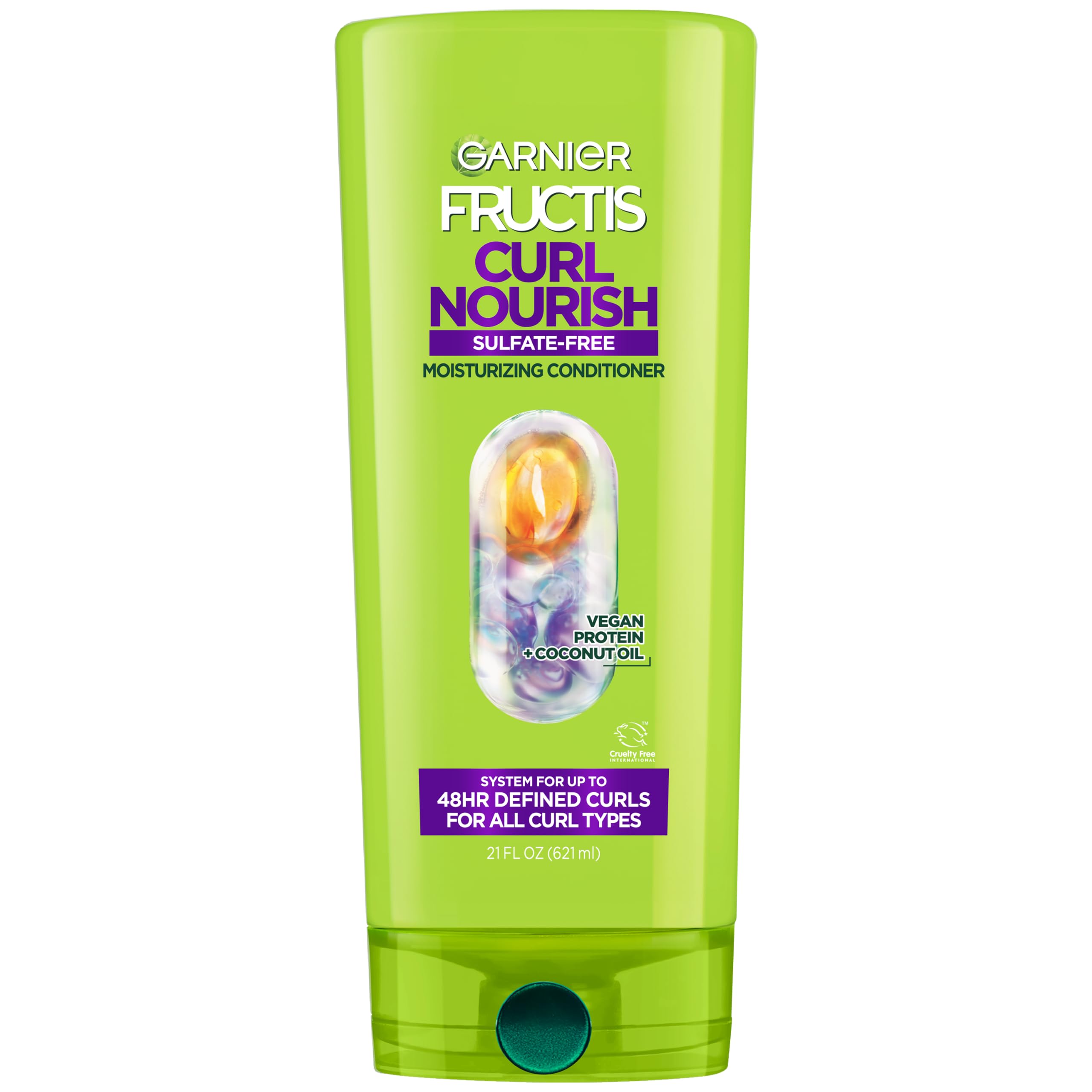 Garnier Fructis front packaging showing conditioner benefits and branding