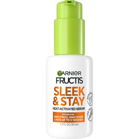 Garnier Fructis front packaging showing product and benefit of frizz control