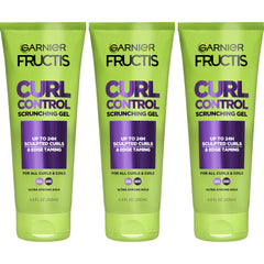 Garnier Fructis front packaging showing product benefits and 3-count offer