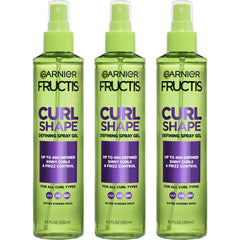 garnier product front packaging showing bottle and branding, clear styling benefit