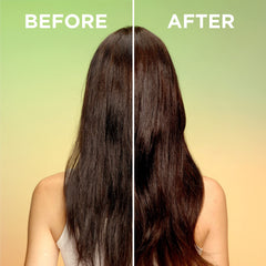 Garnier Fructis bottle back label highlighting ingredients and benefits