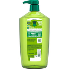 Garnier Fructis on bathroom shelf in bright setting showing sustainable bottle