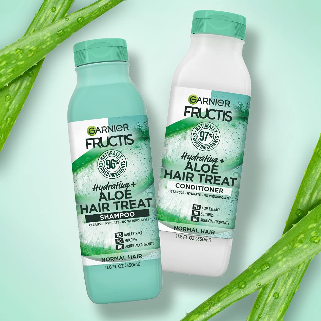 Garnier Fructis applied in wet hair demonstrating detangling benefit