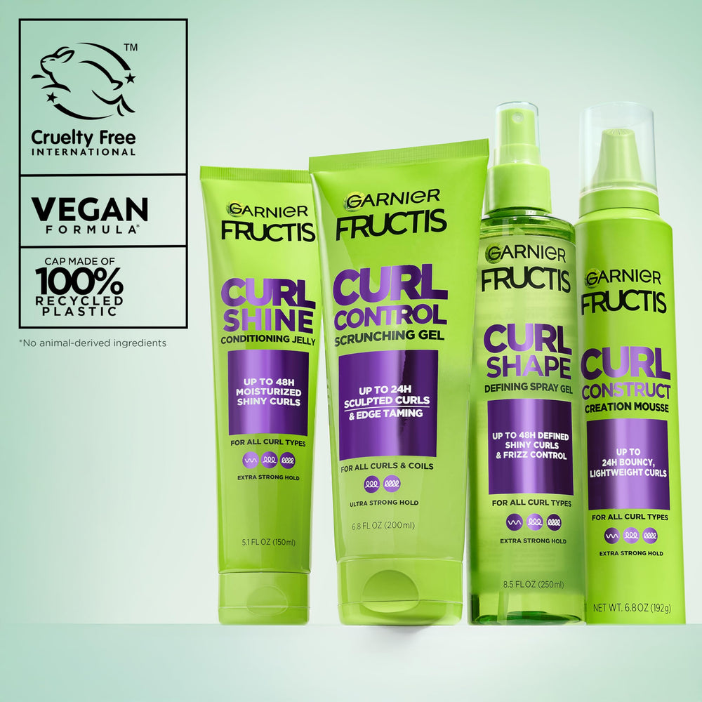 Garnier Fructis styled on bathroom shelf to display everyday routine benefit