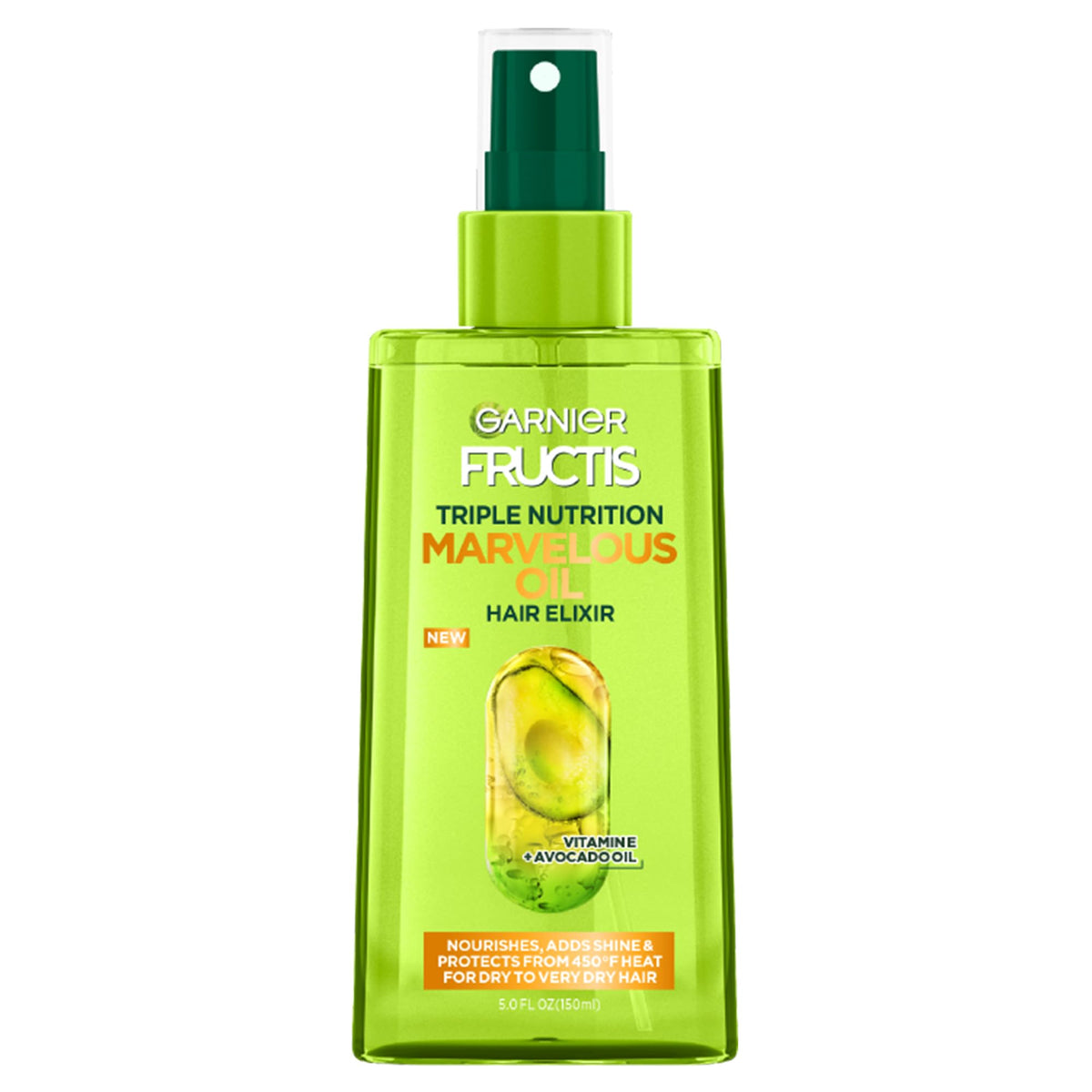 Garnier Fructis front packaging showcasing product and benefits