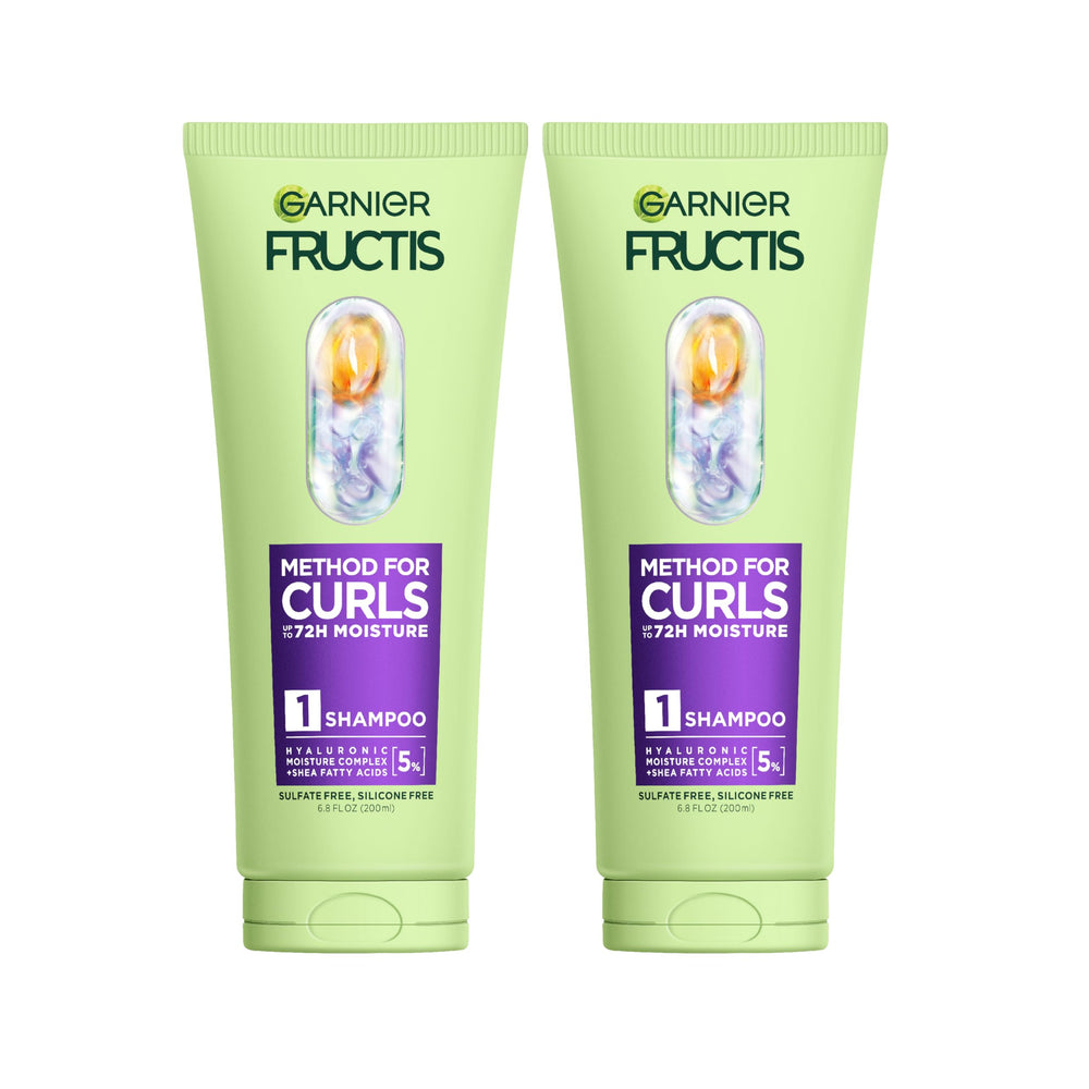 Garnier Fructis front bottle showing label and hydration benefits