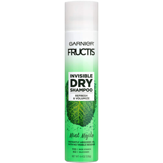 Garnier Fructis front packaging showing Mint Mojito scent and 4.4 oz size benefit