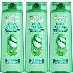 Garnier Fructis front packaging showing 3-count and benefits visibly