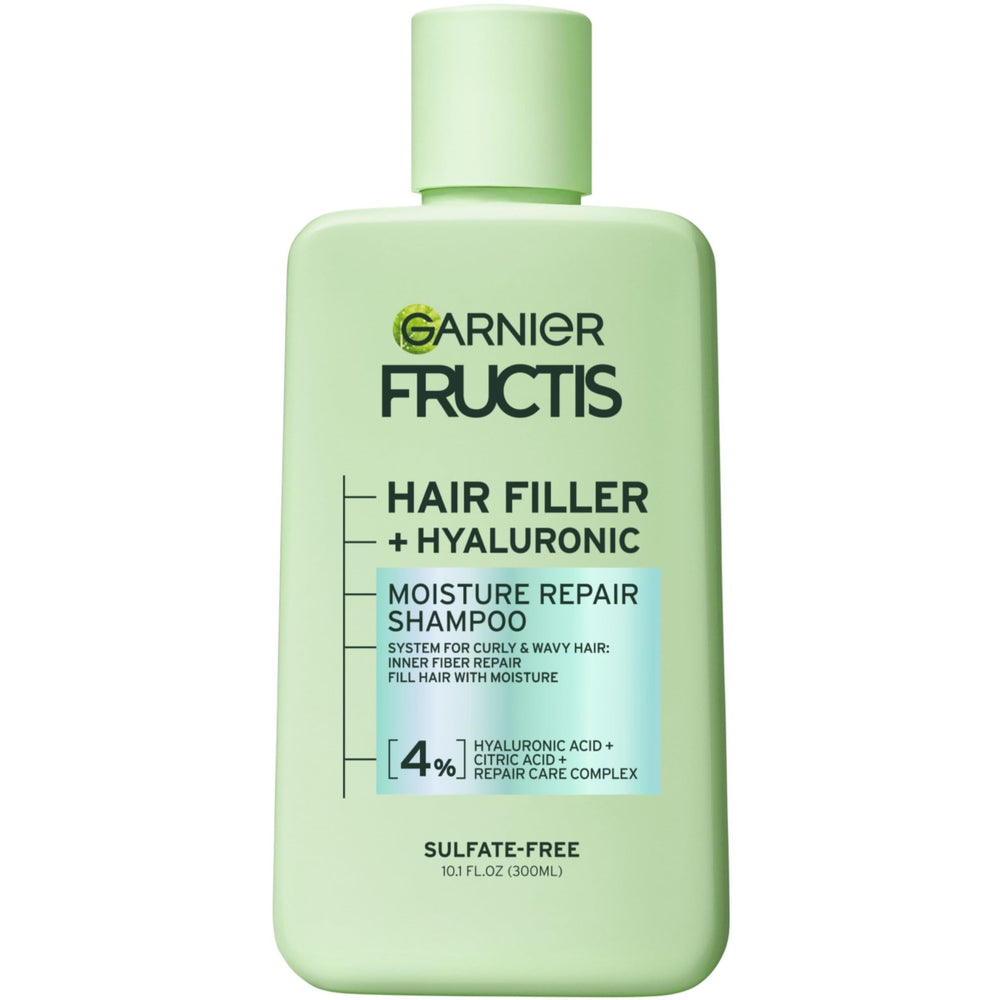 Garnier Fructis front bottle view showing clean branding and moisturizing benefit