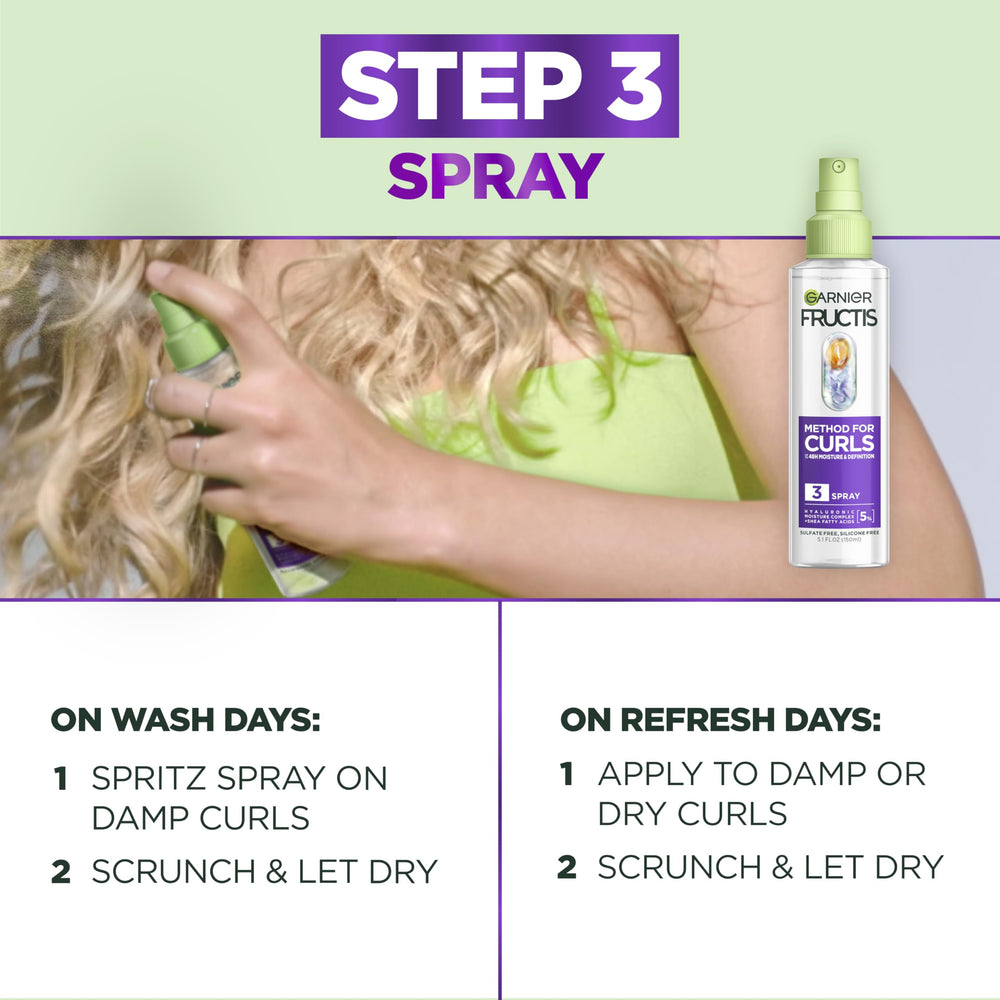 Garnier Fructis shampoo being applied in shower for gentle cleansing