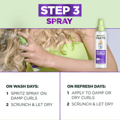 Garnier Fructis shampoo being applied in shower for gentle cleansing