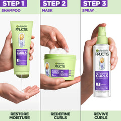 Garnier Fructis shampoo lather texture demonstrating lightweight hydration