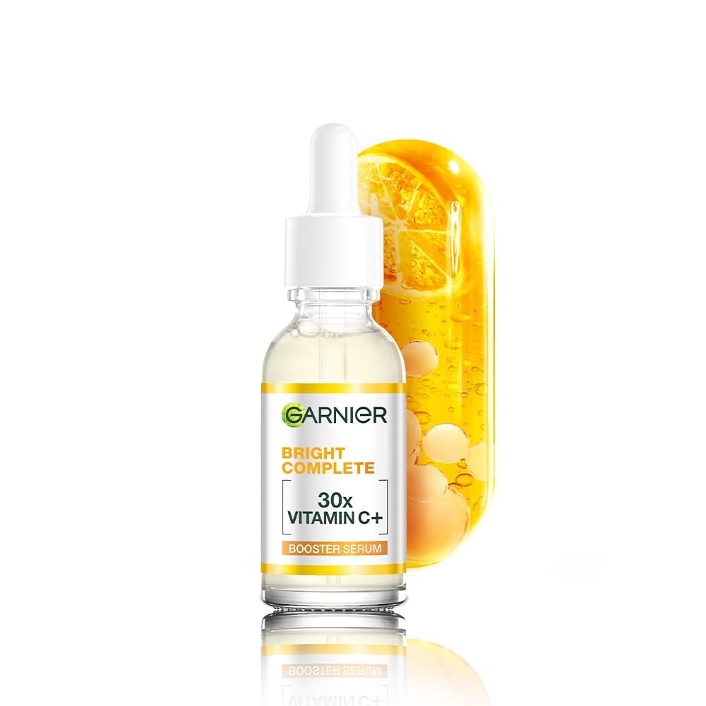 Garnier front bottle showing compact 30 ml size and easy-use dispenser for daily hydration