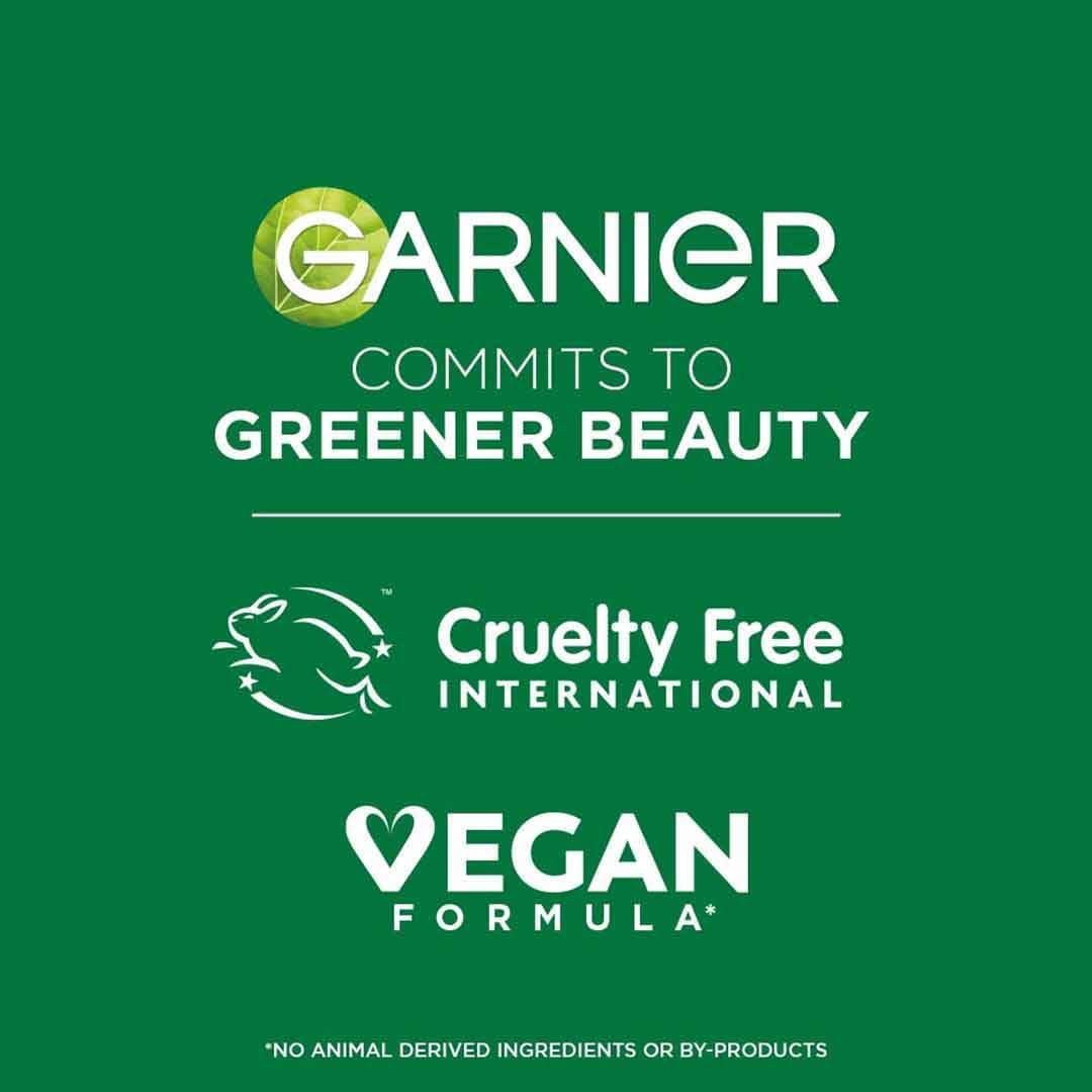 Garnier Vitamin C visual with fruit-inspired element emphasizing antioxidant-derived radiance