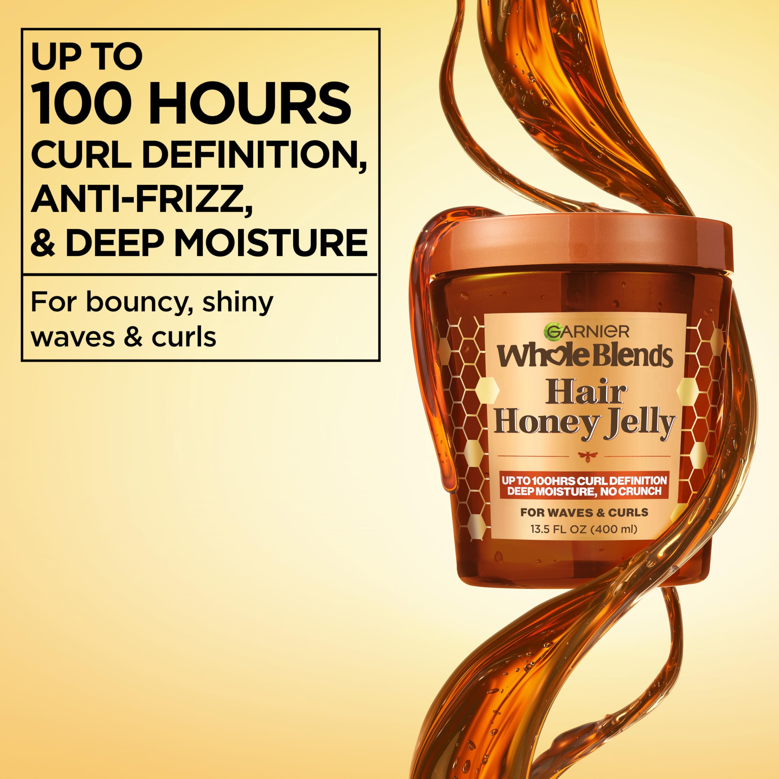 Garnier acacia honey ingredient close-up signaling natural hydration