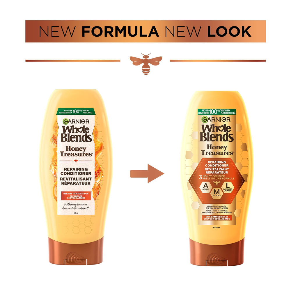 Garnier on bathroom shelf styled with towels indicating daily care benefit