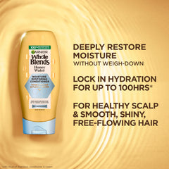 Garnier back label highlighting ingredients and gentle formula benefit