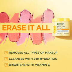 Garnier jar label and ingredient list highlighting Vitamin C and gentle formulation benefit