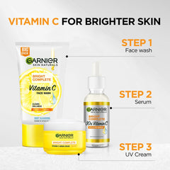 Garnier ingredient panel close-up highlighting active brightening complex
