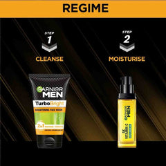 Garnier men TurboBright tube cap detail showing secure flip-top dispensing