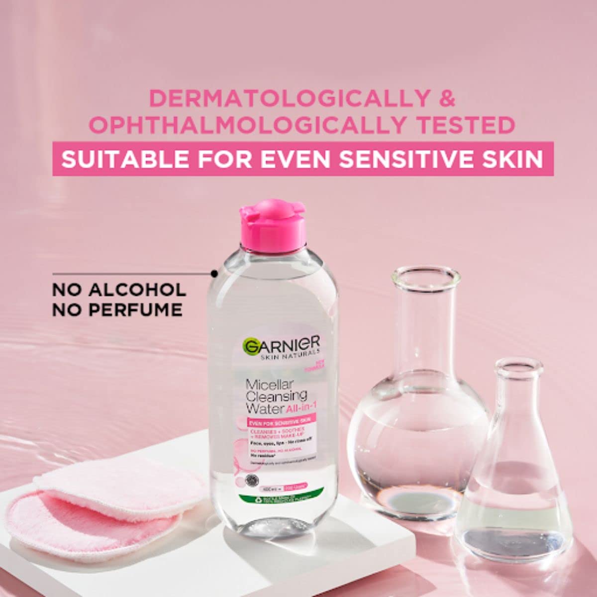 Garnier micellar 125ml close texture view showing lightweight water-like feel