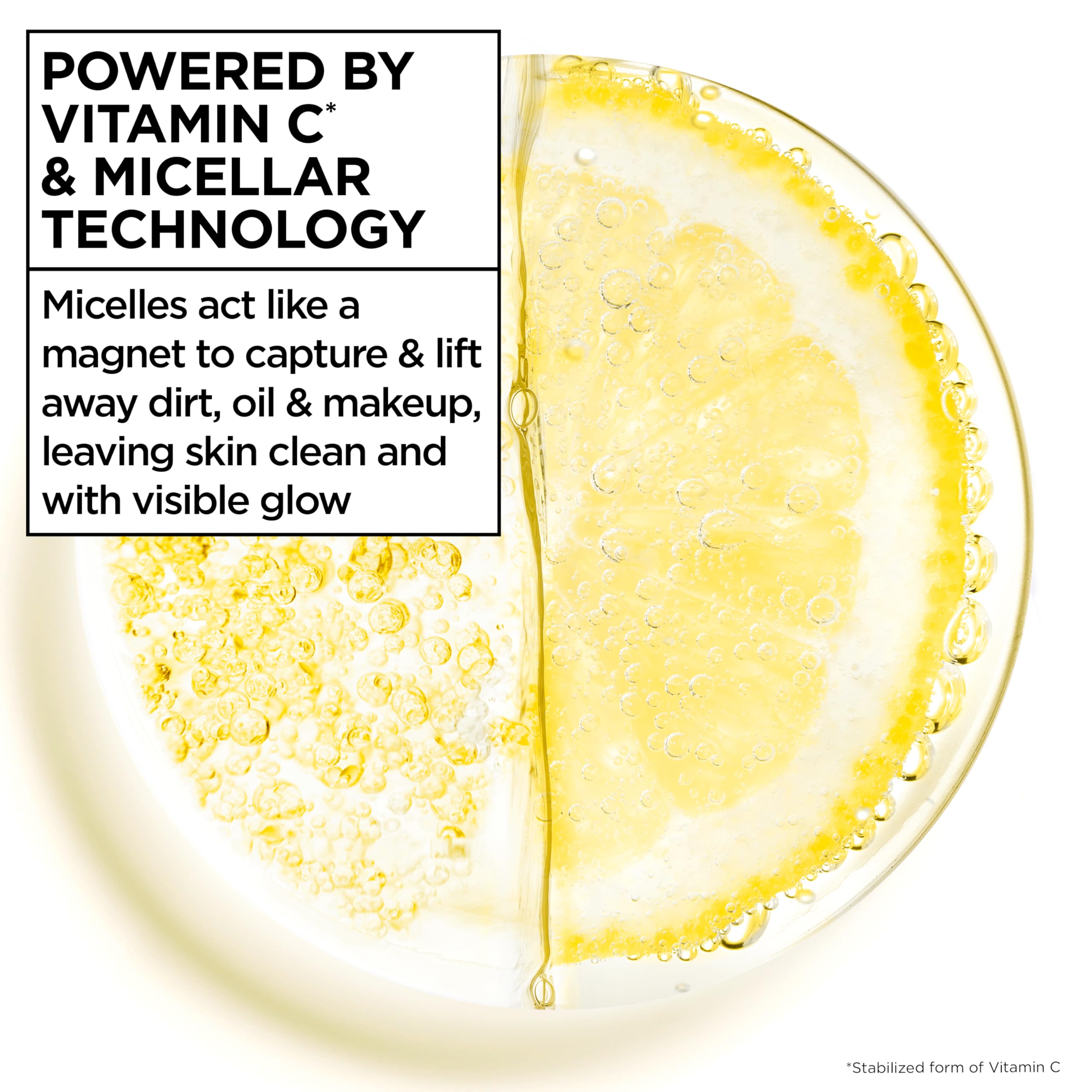 Garnier removing eye makeup gently without rubbing for comfortable cleansing