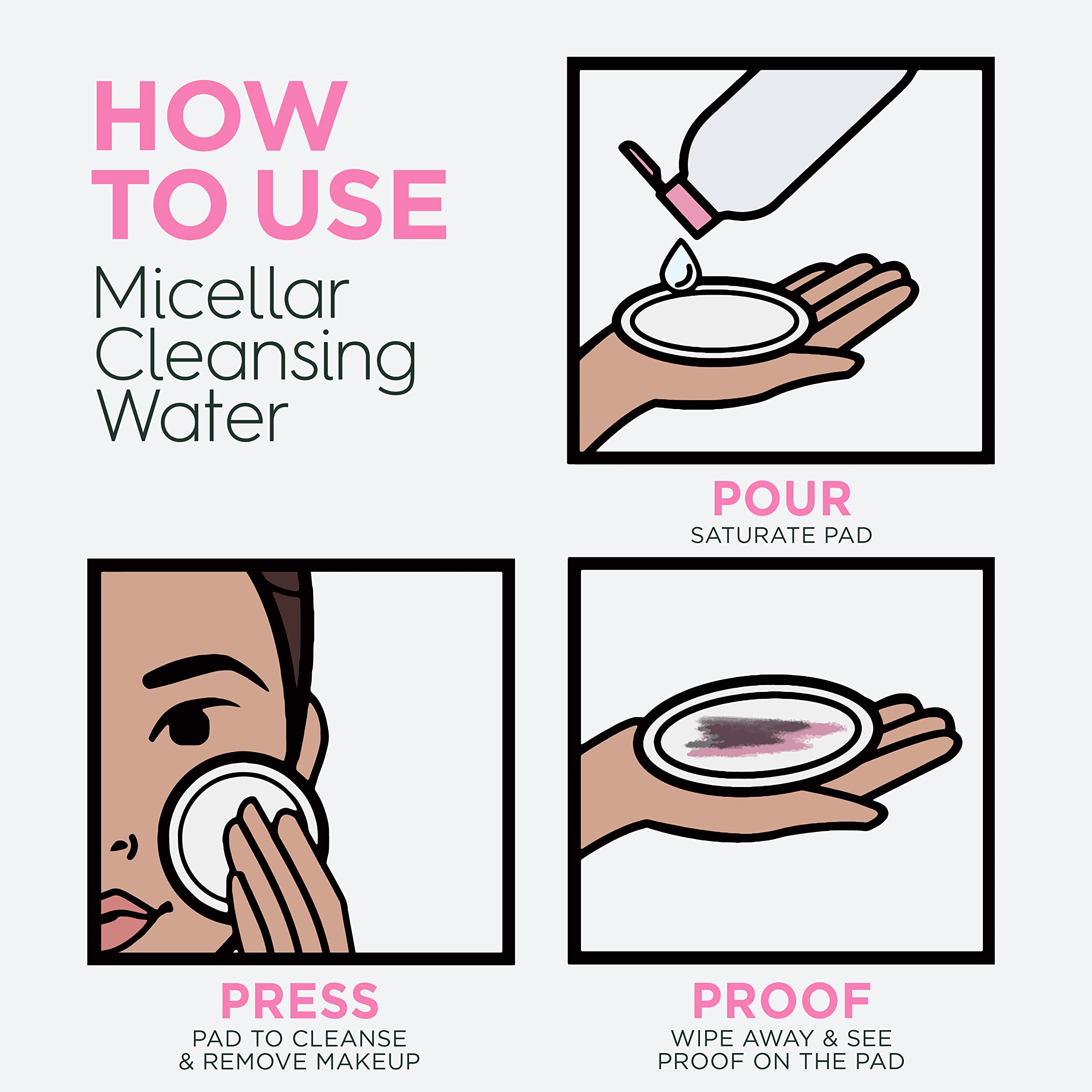 Garnier micellar in use removing eye makeup gently for sensitive eye comfort