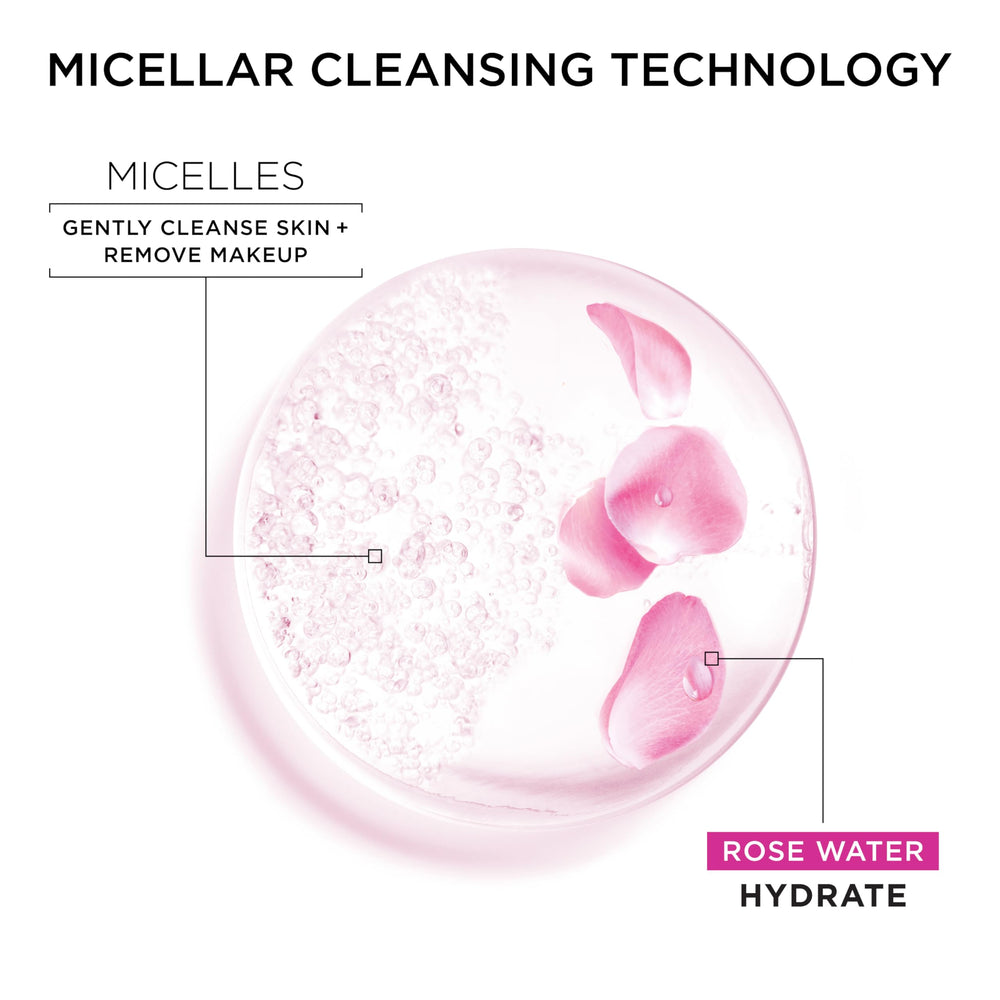 Garnier micellar texture on cotton pad soaked and ready — removes makeup with ease