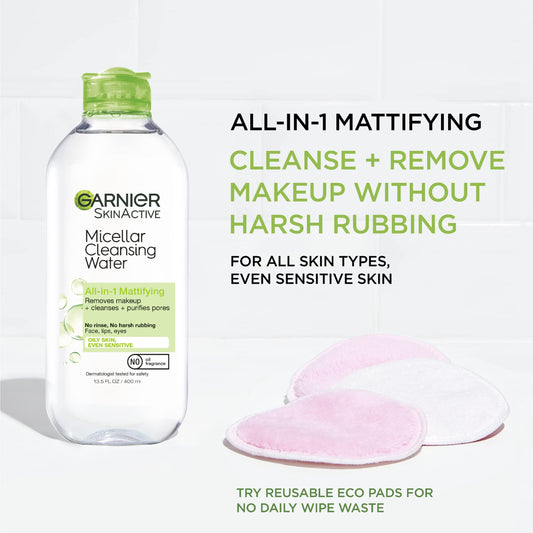 Garnier liquid close-up texture highlighting gentle cleansing power