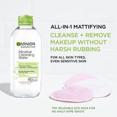 Garnier liquid close-up texture highlighting gentle cleansing power